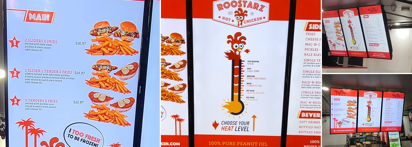 Roostarz Hot Chicken Menu