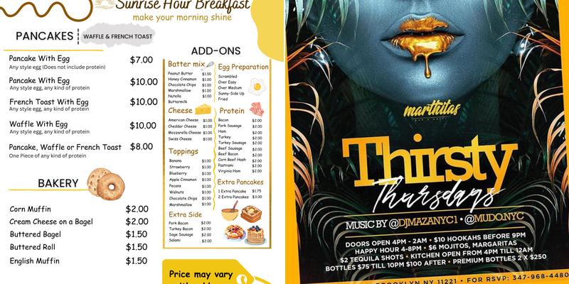 Marthitas Kitchen # 2 Menu