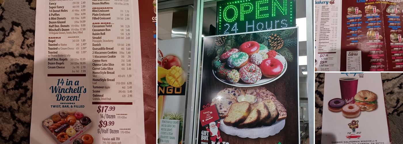 Winchell's Donut House Menu