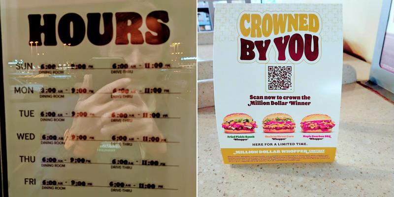 Burger King Menu