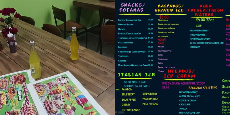 Crazy Pineapple Menu