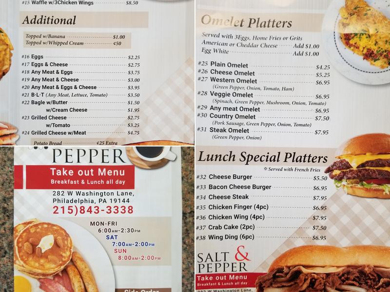 Salt & Pepper Menu
