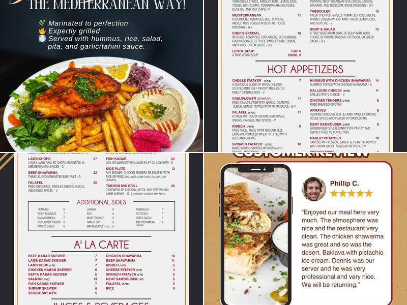 Taboon Express Los Alamitos Menu