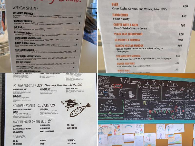Jo Jo Macs Menu
