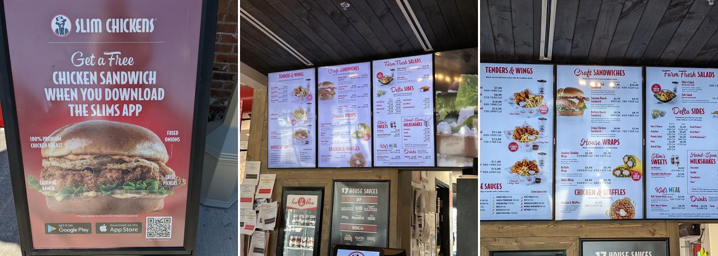 Slim Chickens Menu