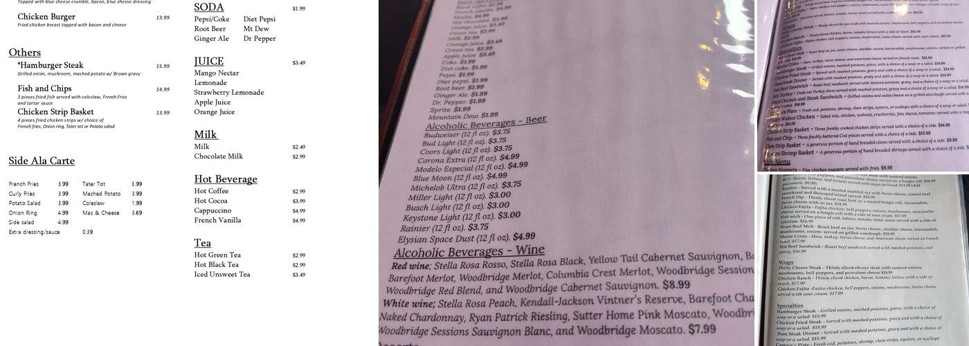 BLUE STONE CAFE Menu