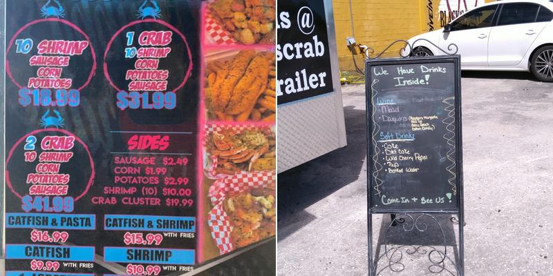 Chubby's Crabs Menu
