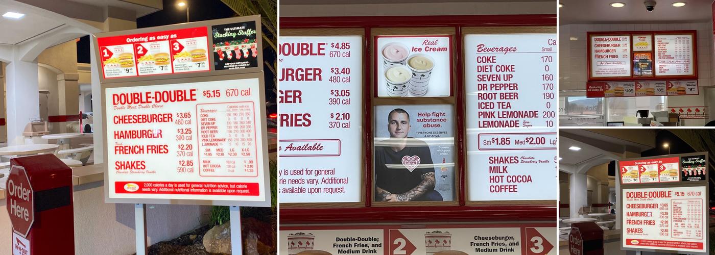 In-N-Out Burger Menu