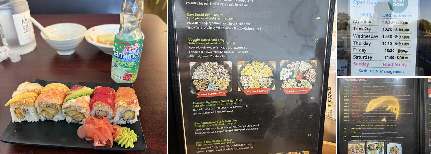 Sushi Don Menu