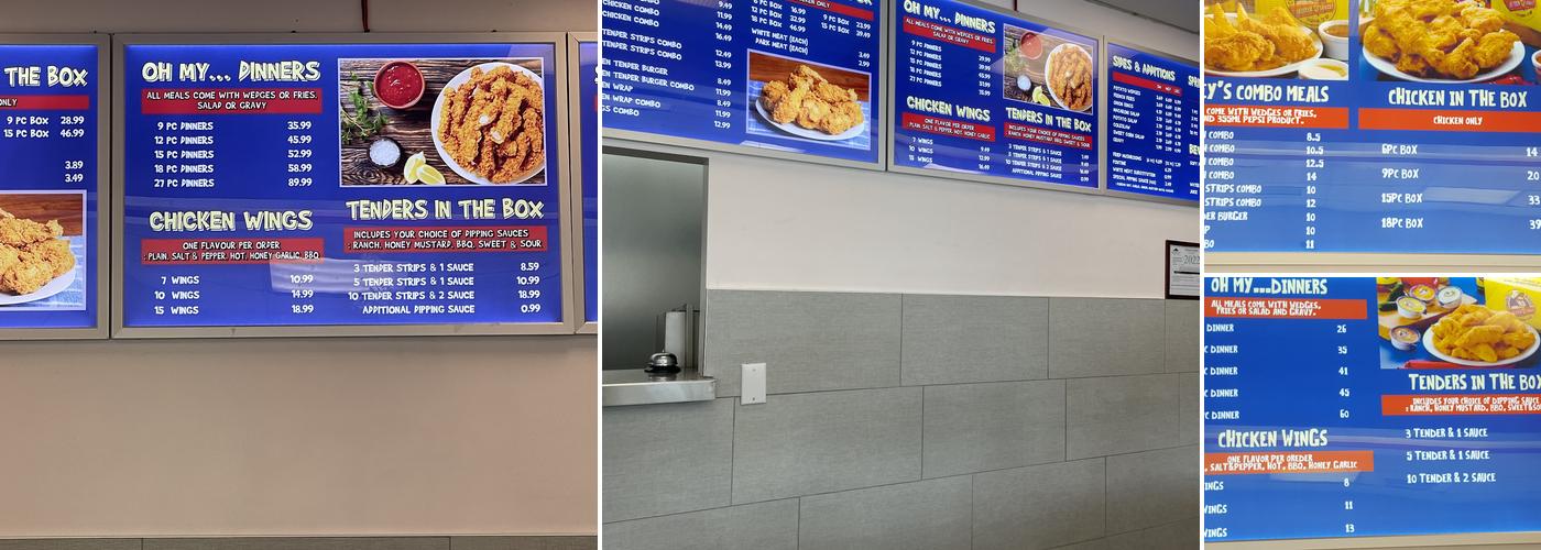 Charley Biggs' Chicken Menu