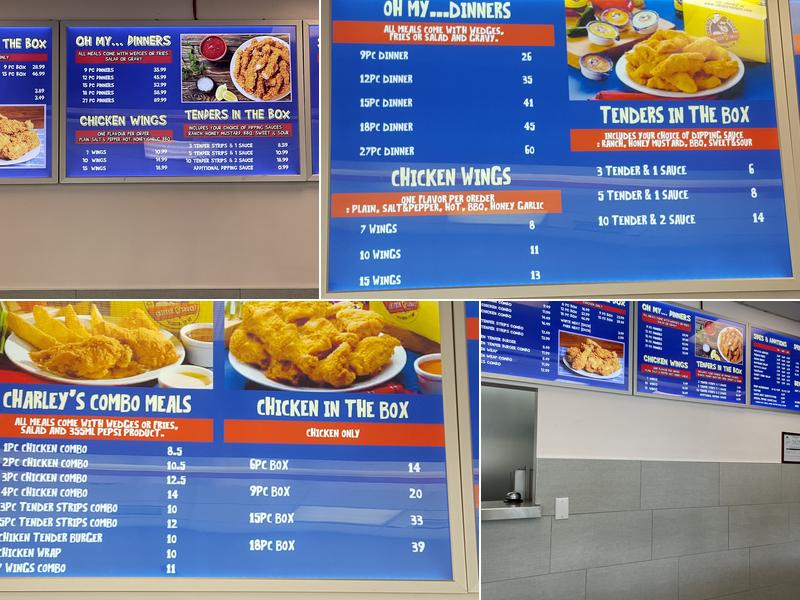 Charley Biggs' Chicken Menu