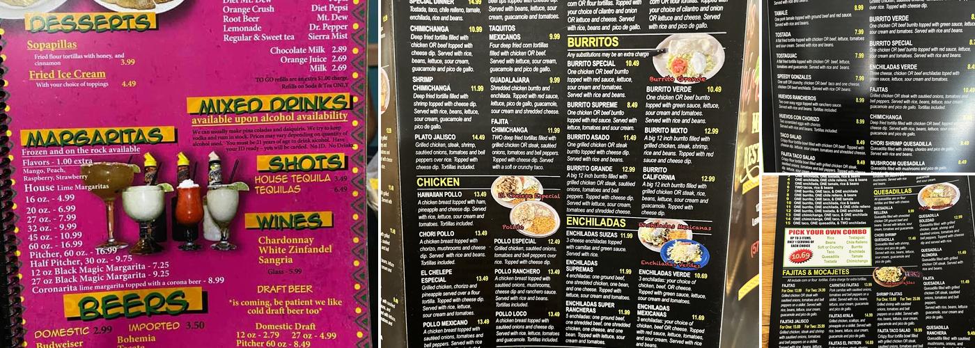 Los Girasoles Lewistown Menu