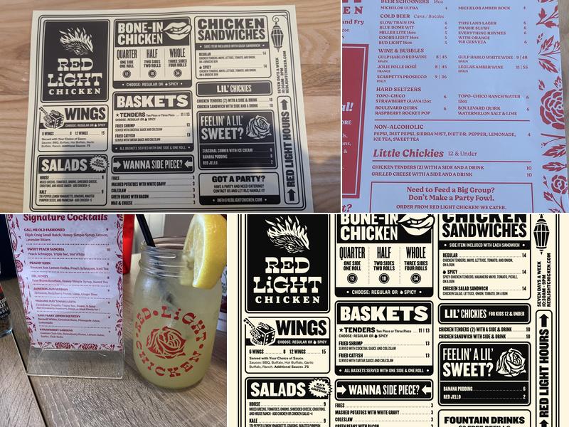 Red Light Chicken Menu