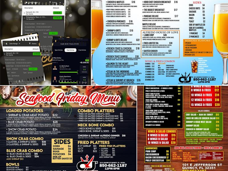 CJ’s Kitchen & Catering LLC Menu