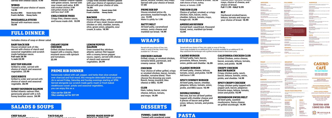 Mistequa Cafe Menu