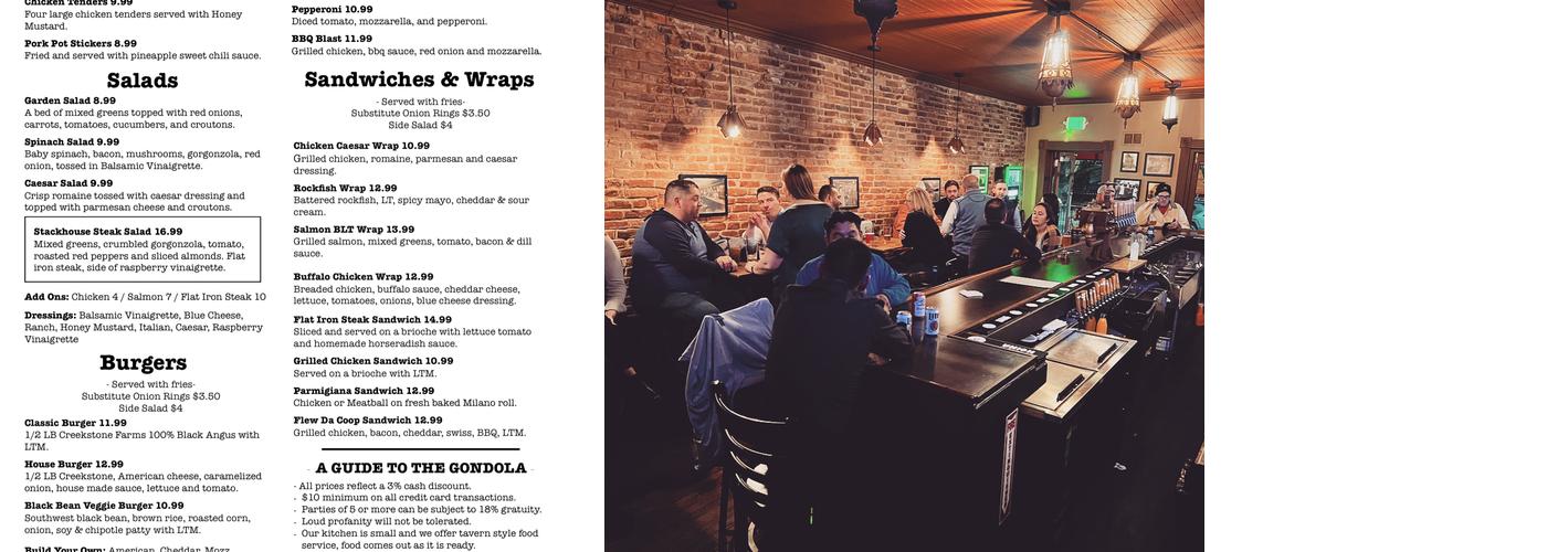 Venice Tavern Little Italy Menu