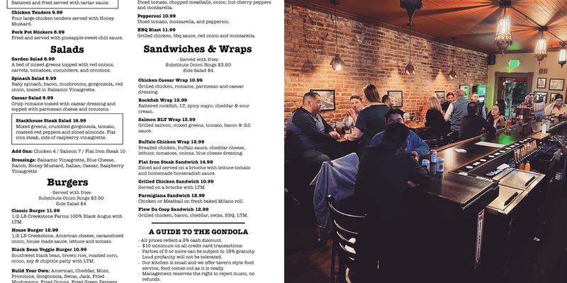 Venice Tavern Little Italy Menu