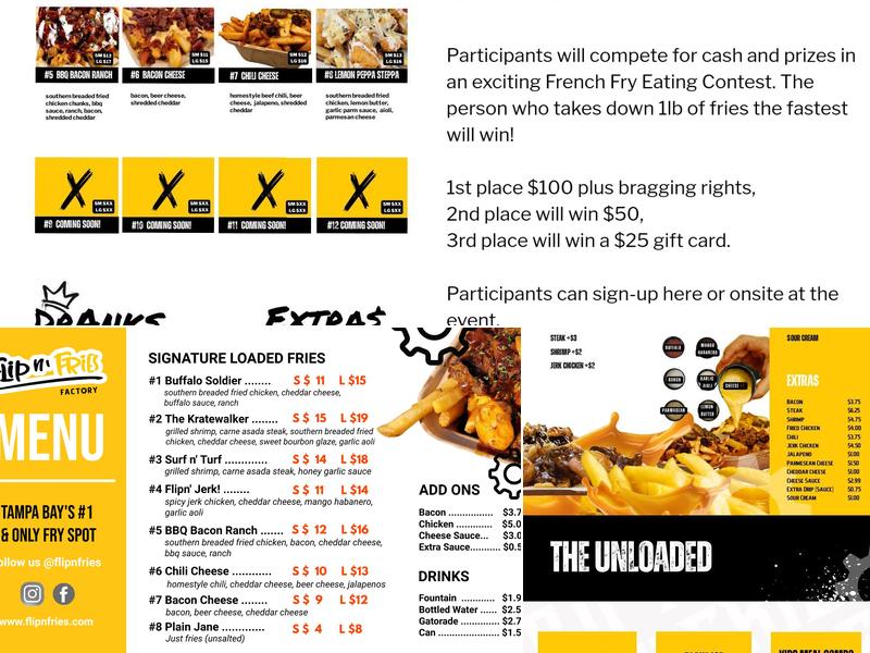 Flipn' Fries Factory Menu