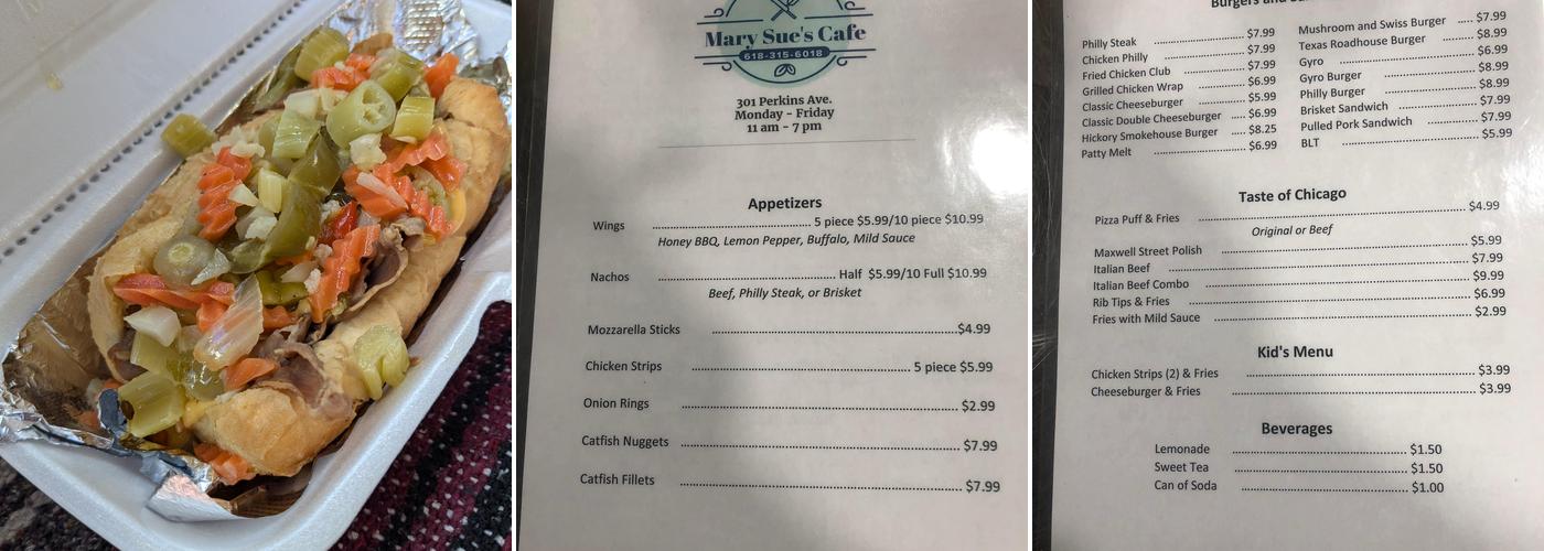 Mary Sue's Cafe Menu