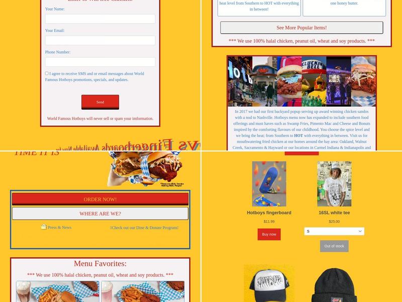 World Famous HotBoys Fountain Square Menu