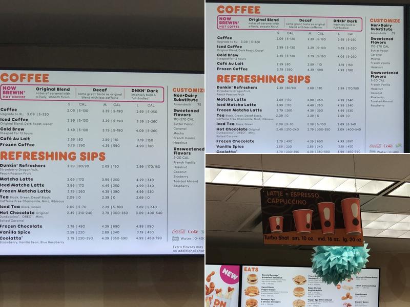 Dunkin' Menu