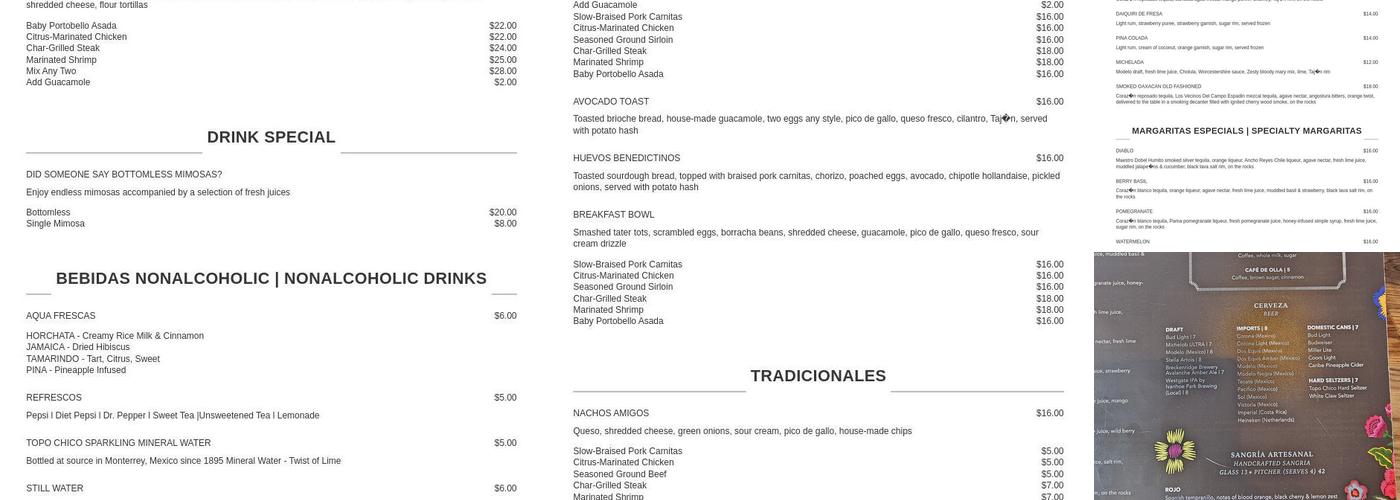 Los Amigos Mexican Grill & Tequila Bar Menu