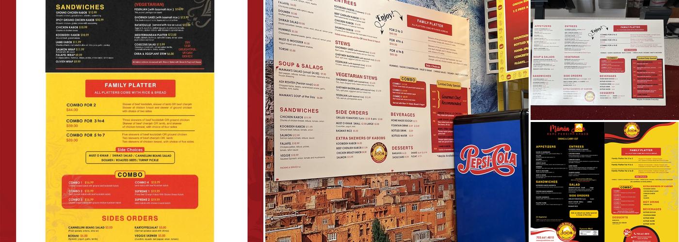 Maman Joon Kitchen Menu