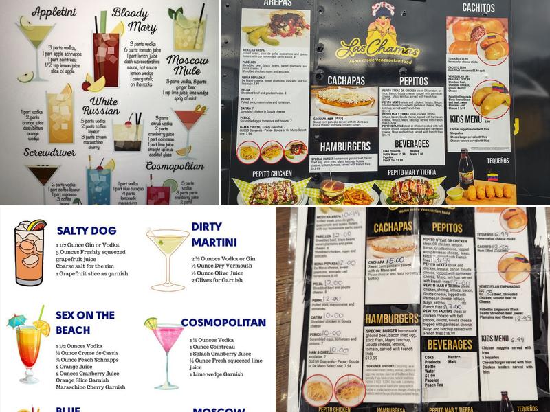 Las Chamas Venezuelan Food Menu