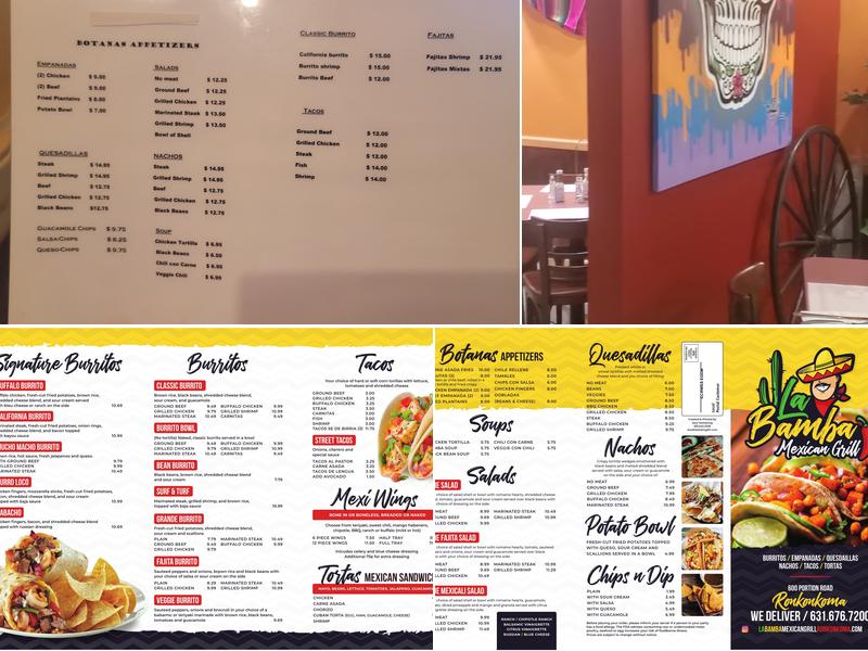 LaBamba Mexican Grill Menu