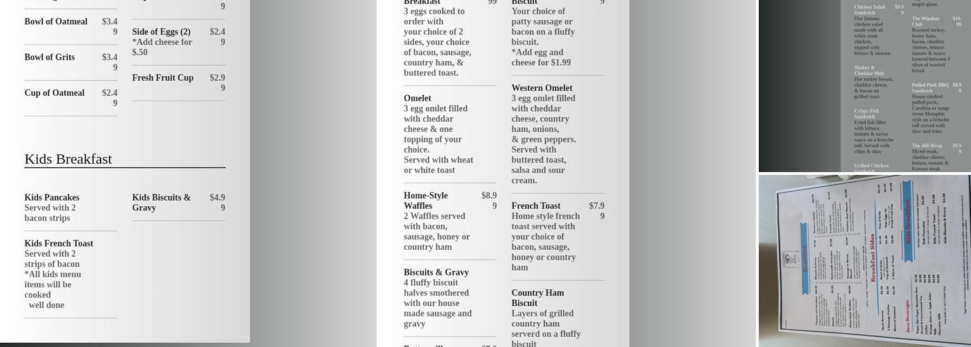 Country Java Artisan Cafe Menu