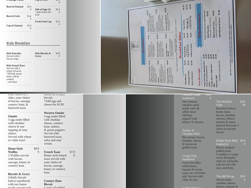 Country Java Artisan Cafe Menu