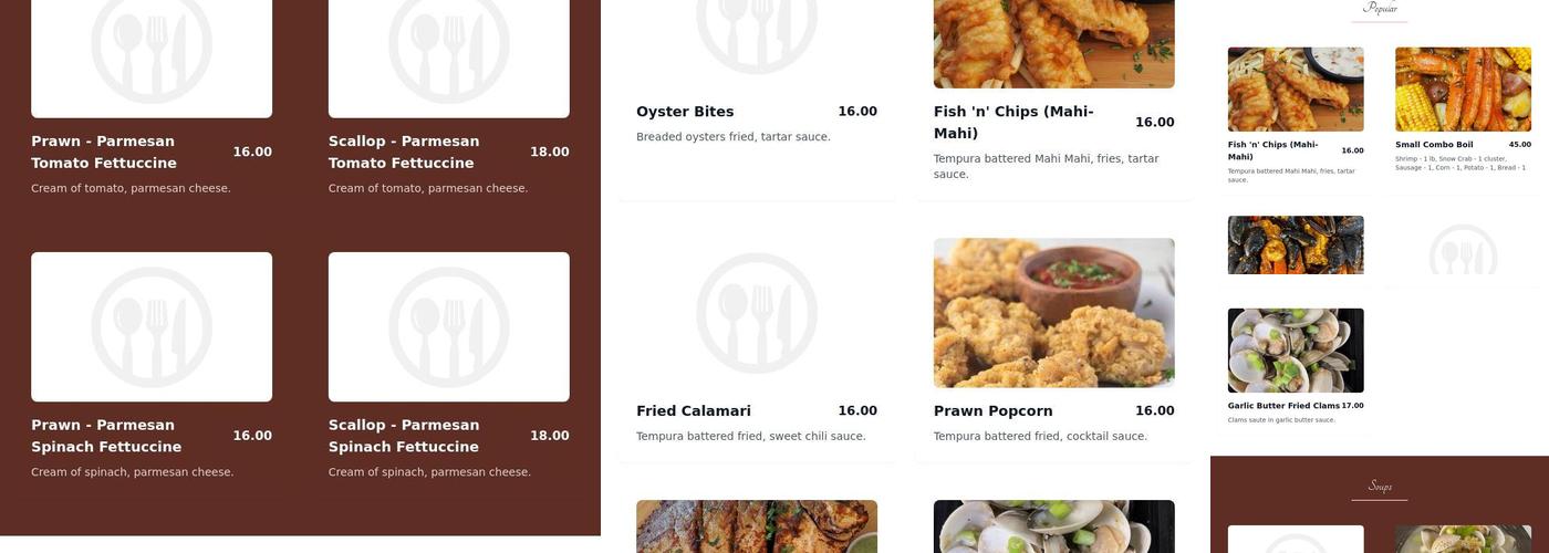 BlueSea, Seafood - Boil & Grill - Forest Grove Menu