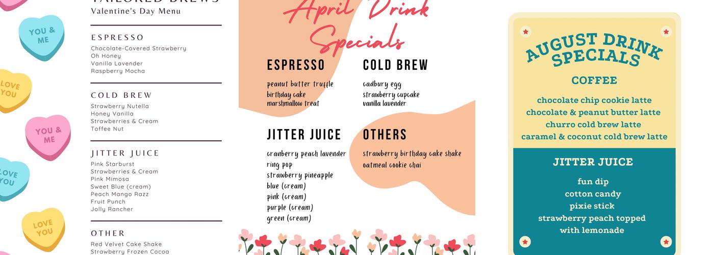 tailored brews Menu
