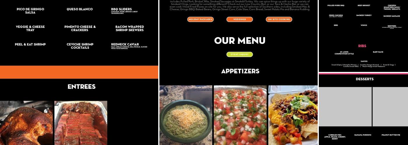 Smokin' Gringos BBQ Menu