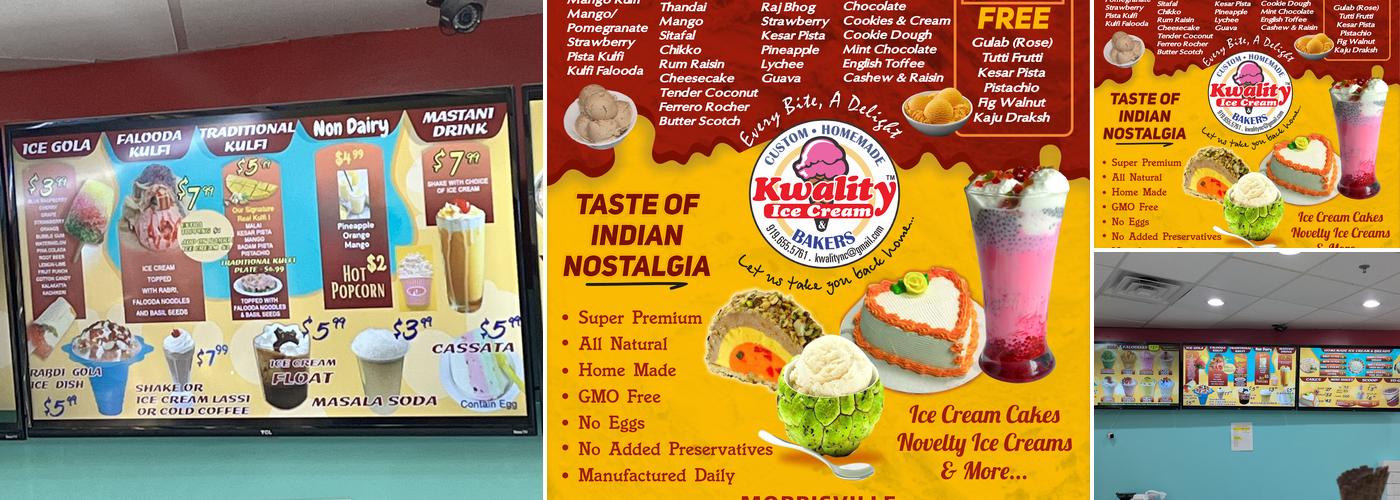 Kwality Ice Cream & Bakers Menu