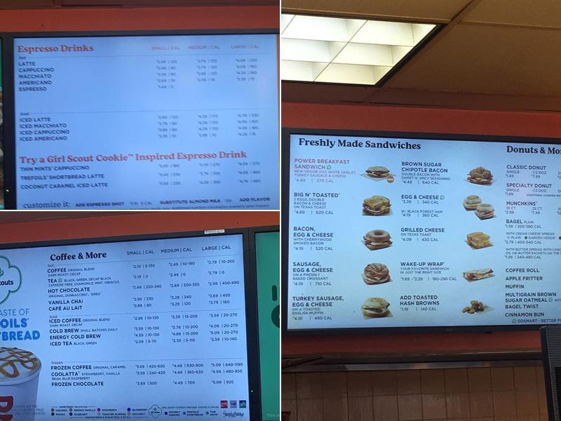 Dunkin' Menu