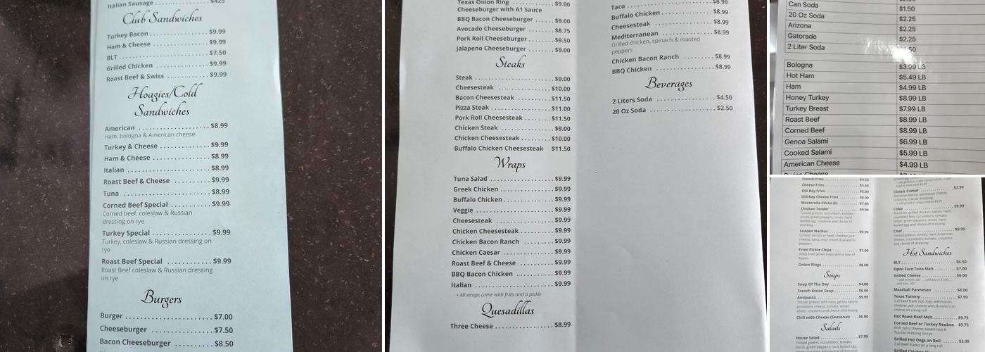 Bayshore Cafe & Deli Menu