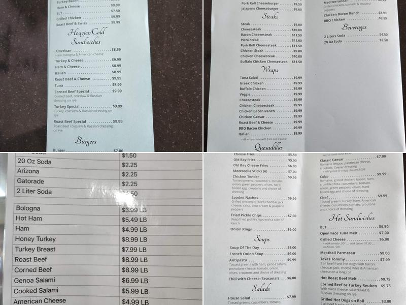 Bayshore Cafe & Deli Menu
