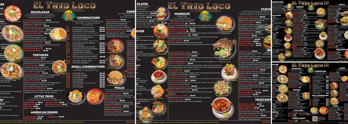 EL TRIO LOCO III Menu