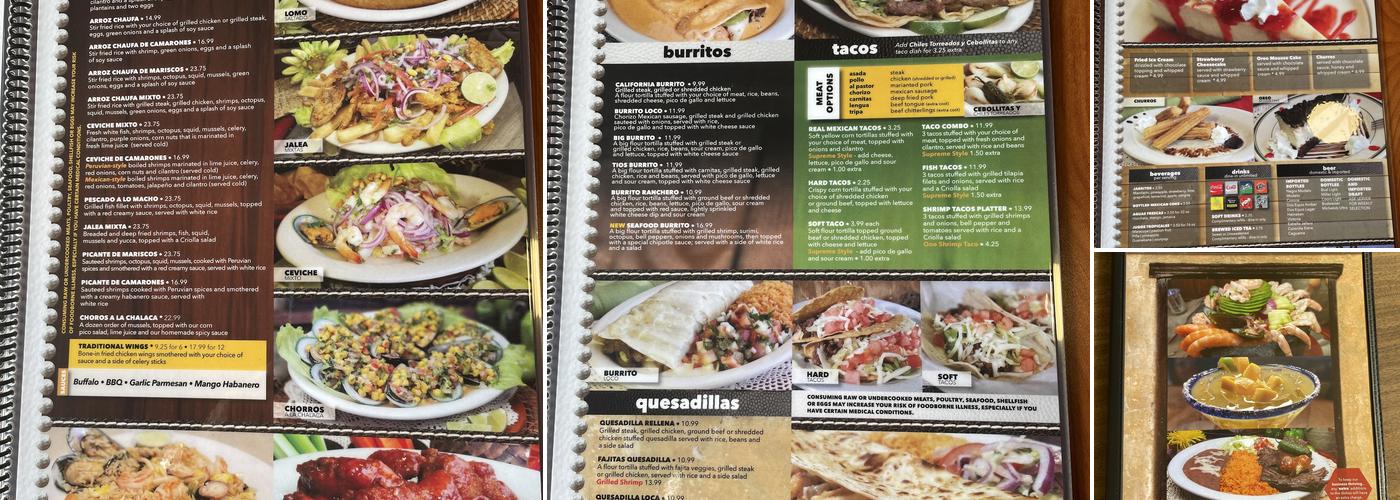 El Corcel mexican cuisine 3 Menu