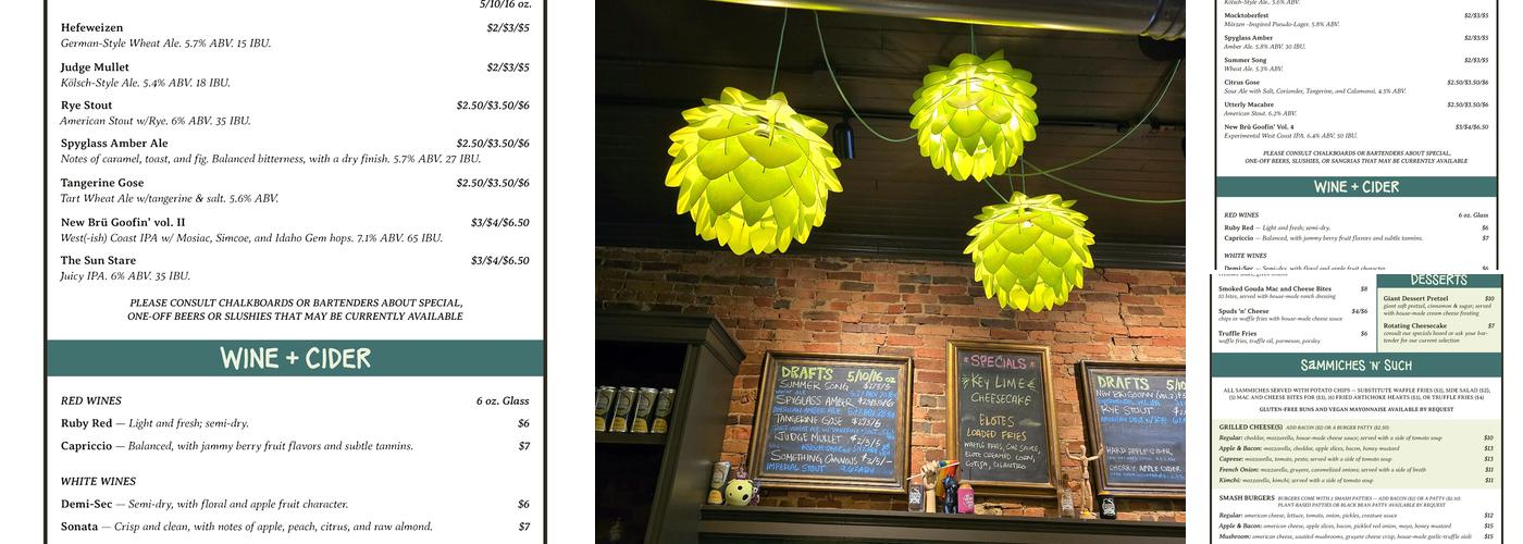 Useless Creatures Brewing Company Menu