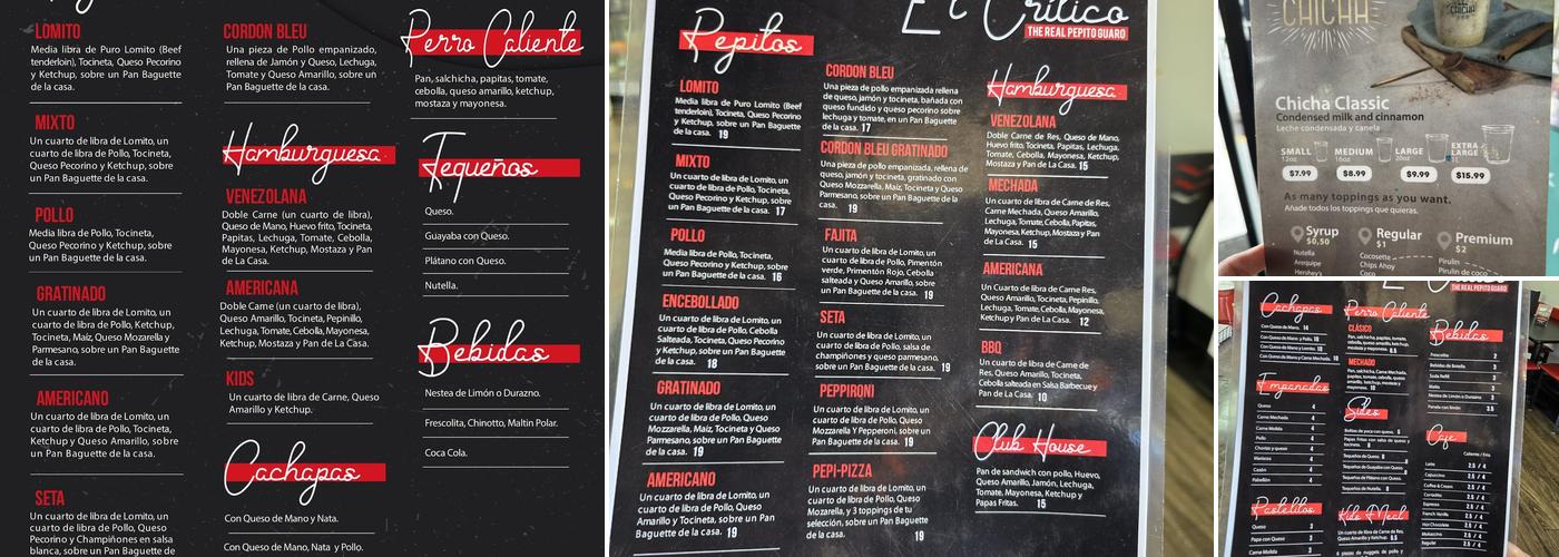 El Critico Menu