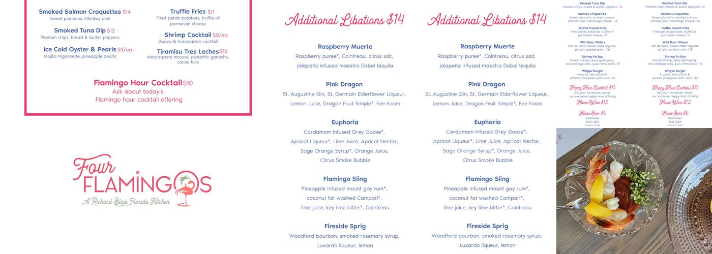 Four Flamingos, A Richard Blais Florida Kitchen Menu