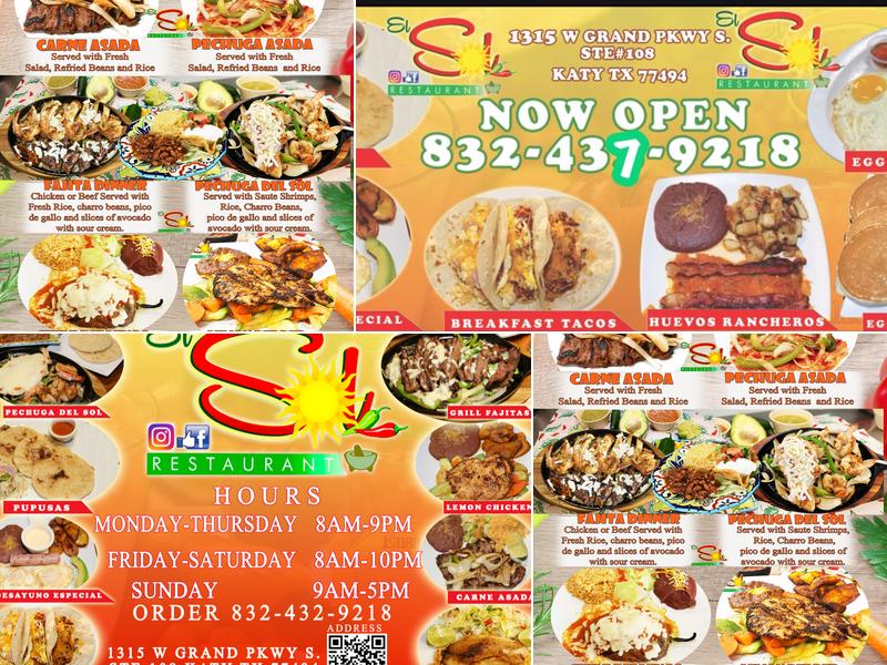 EL SOL RESTAURANT Menu