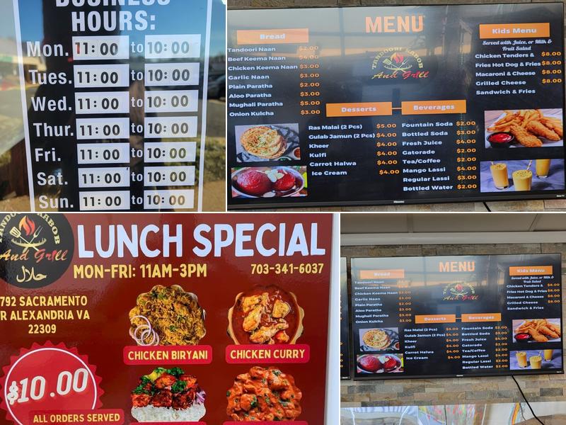 Tandoori Kabob & Grill Menu