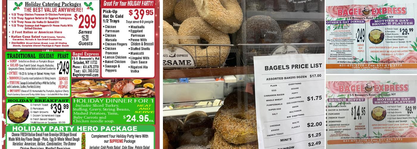 Bagel Express Menu