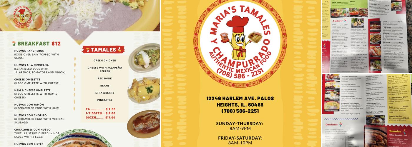 Maria’s Tamales Y Champurrado Menu