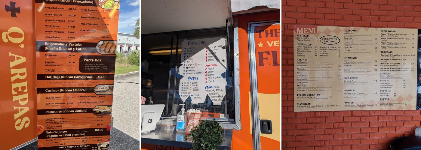 Mas Q Arepas Menu