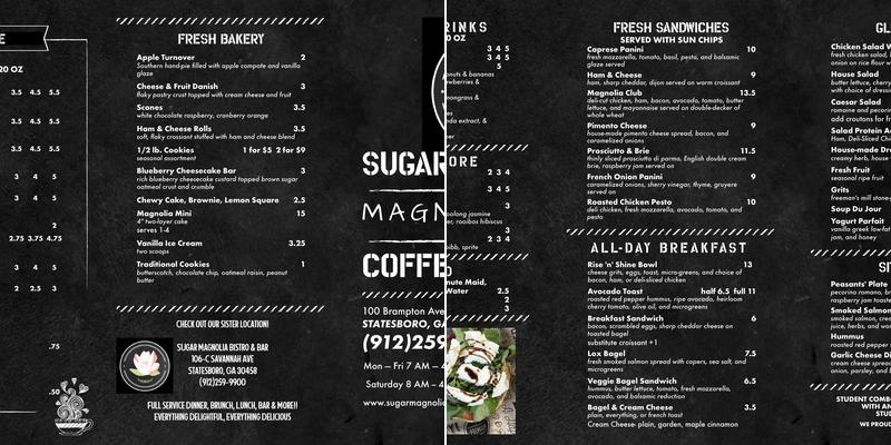 Sugar Magnolia Coffeehouse Menu