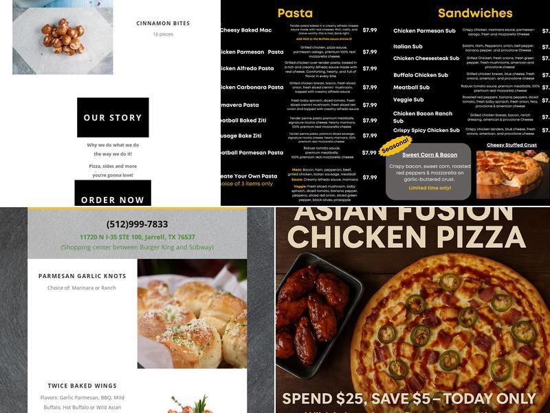 Pizza Pie Co Menu